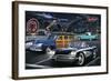 Diners and Cars III-null-Framed Art Print