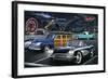 Diners and Cars III-null-Framed Art Print