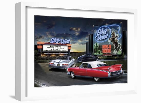 Diners and Cars IV-null-Framed Art Print