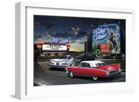 Diners and Cars IV-null-Framed Art Print