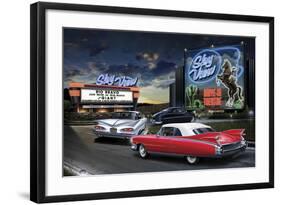Diners and Cars IV-null-Framed Art Print