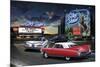 Diners and Cars IV-null-Mounted Art Print
