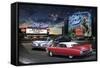 Diners and Cars IV-null-Framed Stretched Canvas