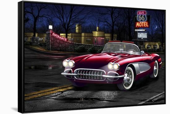 Diners and Cars V-null-Framed Stretched Canvas