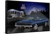 Diners and Cars VI-null-Framed Stretched Canvas