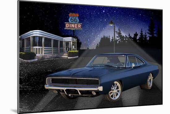 Diners and Cars VI-null-Mounted Art Print