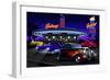 Diners and Cars VII-null-Framed Premium Giclee Print