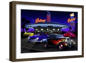 Diners and Cars VII-null-Framed Art Print