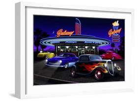 Diners and Cars VII-null-Framed Art Print