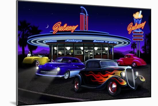 Diners and Cars VII-null-Mounted Art Print