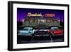 Diners and Cars VIII-null-Framed Art Print