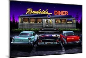 Diners and Cars VIII-null-Mounted Art Print