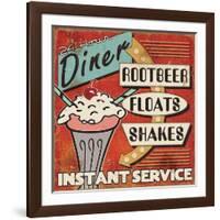 Diners and Drive Ins III-Pela Design-Framed Art Print