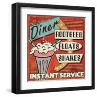 Diners and Drive Ins III-Pela Design-Framed Art Print