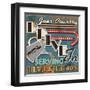 Diners and Drive Ins IV-Pela Design-Framed Art Print