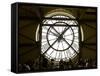 Diners Behind Famous Clocks in the Musee d'Orsay, Paris, France-Jim Zuckerman-Framed Stretched Canvas