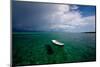 Dinghy in Clear Turquoise Water, Great Exumand, Bahamas-null-Mounted Photographic Print