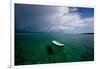Dinghy in Clear Turquoise Water, Great Exumand, Bahamas-null-Framed Photographic Print