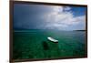 Dinghy in Clear Turquoise Water, Great Exumand, Bahamas-null-Framed Photographic Print