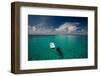 Dinghy in Clear Turquoise Water, Great Exumand, Bahamas-null-Framed Photographic Print