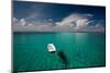 Dinghy in Clear Turquoise Water, Great Exumand, Bahamas-null-Mounted Photographic Print