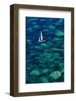 Dinghy off Bonifacio-Jon Hicks-Framed Photographic Print