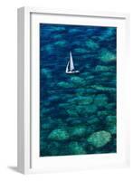 Dinghy off Bonifacio-Jon Hicks-Framed Photographic Print