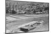 Dinghy Tied to Pier at Isthmus Cove-null-Mounted Photographic Print