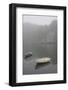 Dinghys and Boathouse in Fog, New Harbor, Maine, USA-Lynn M^ Stone-Framed Photographic Print