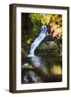 Dingmans Fall Early Autumn Scenic, Pennsylvania-George Oze-Framed Photographic Print