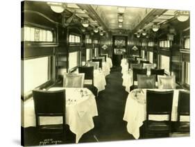 Dining Car, 1925-Asahel Curtis-Stretched Canvas