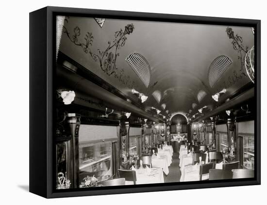 Dining Car, D.L. W. R.R. Delaware, Lackawanna and Western Railroad-null-Framed Stretched Canvas