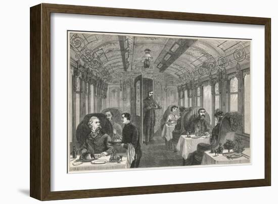 Dining Car on the Great Northern Railway-null-Framed Art Print