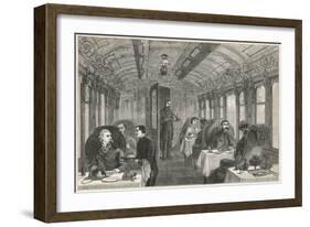 Dining Car on the Great Northern Railway-null-Framed Art Print