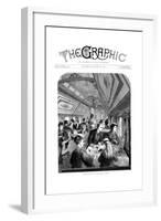 Dining Car on the Union Pacific Railroad, USA, 1870-null-Framed Giclee Print