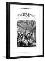 Dining Car on the Union Pacific Railroad, USA, 1870-null-Framed Giclee Print