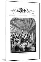 Dining Car on the Union Pacific Railroad, USA, 1870-null-Mounted Giclee Print