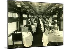 Dining Car with Passengers, 1925-Asahel Curtis-Mounted Giclee Print