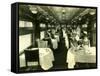 Dining Car with Passengers, 1925-Asahel Curtis-Framed Stretched Canvas