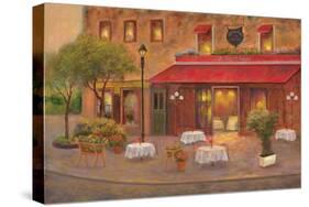 Dining in Paris II-Carol Bailey-Stretched Canvas