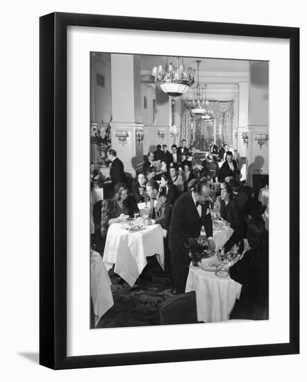 Dining in the Colony Restaurant-null-Framed Photographic Print