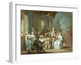 Dining on the Terrace-Frans Christoph Janneck-Framed Giclee Print