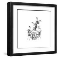 Dining Out-Roger Vilar-Framed Art Print