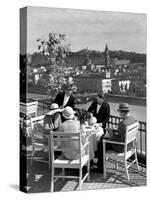 Dining Outside at Restaurant on Roof of Excelsior Hotel-Alfred Eisenstaedt-Stretched Canvas