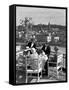 Dining Outside at Restaurant on Roof of Excelsior Hotel-Alfred Eisenstaedt-Framed Stretched Canvas