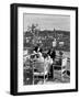 Dining Outside at Restaurant on Roof of Excelsior Hotel-Alfred Eisenstaedt-Framed Photographic Print