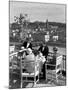 Dining Outside at Restaurant on Roof of Excelsior Hotel-Alfred Eisenstaedt-Mounted Photographic Print