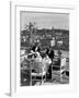 Dining Outside at Restaurant on Roof of Excelsior Hotel-Alfred Eisenstaedt-Framed Photographic Print