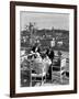 Dining Outside at Restaurant on Roof of Excelsior Hotel-Alfred Eisenstaedt-Framed Photographic Print