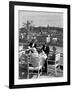 Dining Outside at Restaurant on Roof of Excelsior Hotel-Alfred Eisenstaedt-Framed Photographic Print